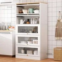 Modern Multi-layer Kitchen Cabinet Home Furniture Storage Cabinet Dining Sideboard Living Room Floor Tableware Electrical Racks 2
