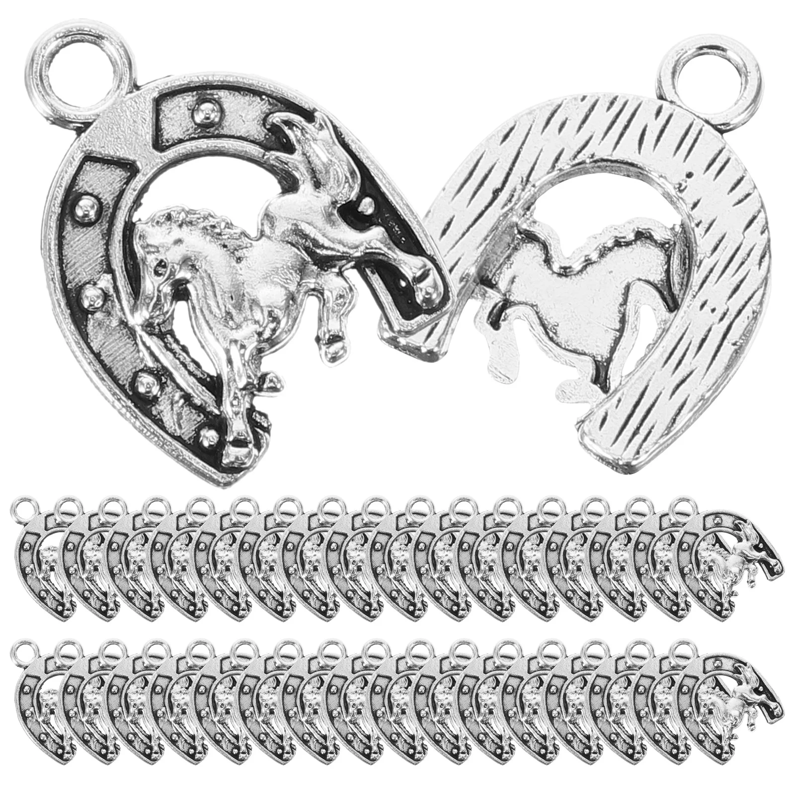 

50Pcs Horse Pendants Small Horse Charms Jewelry Charms Novelty DIY Horse Pendants