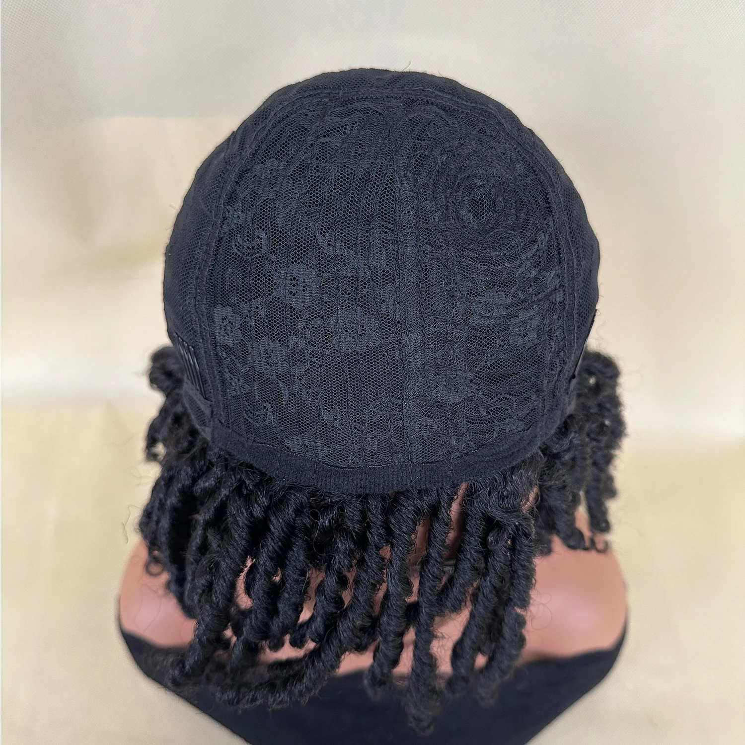Mens Afro Bob Braided Wig Synthetic Faux Locs Crochet Twist Braiding Wig For Women