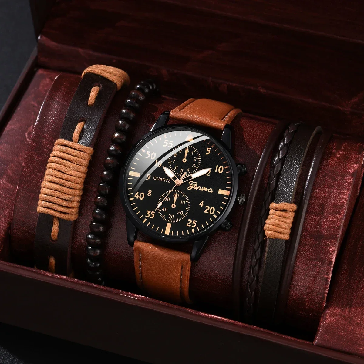 VIP 4/2/1pcs Watches Set for Men Reloj Hombre Men Quartz Wristwatches Montre Homme Business Luxury Casual Clock Watch（no Box） 2