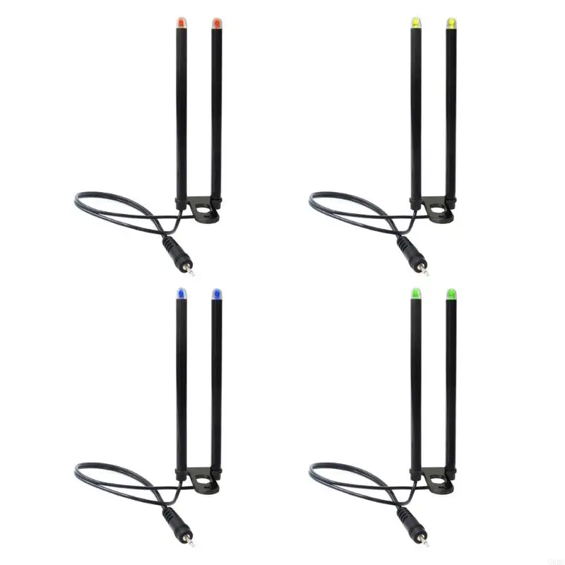 Barre oreille décrochage pêche G6DE avec LED : alarme portable anti-vent pour morsures