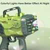 32 Holes Dinosaur Bubbles Machine Fully Automatic Bubble Blowing Lights Outdoor Bubble Machine Without Bubble Water Kids Toys 4