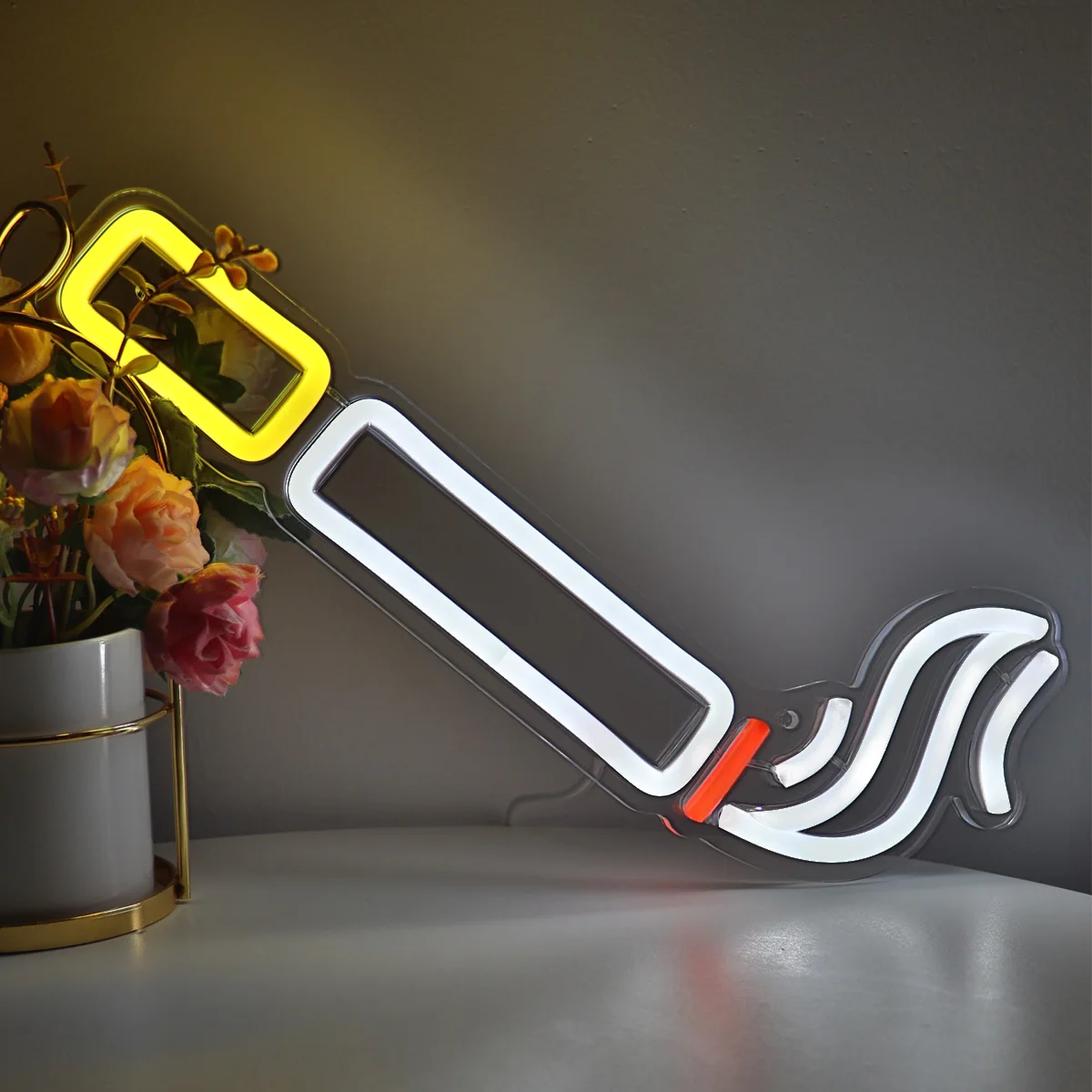 

1PC Smoking Wall LED Neon Sign For Public Place Space Smoking Area Shopping Mall Decoration Warning Sign 12.56''*5''