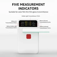 5-IN-1 Handheld Window Tint Transmission Meter VL/UV/IR Transmittance Meter Car Glass Solar Film Tester Type-C Charge 2