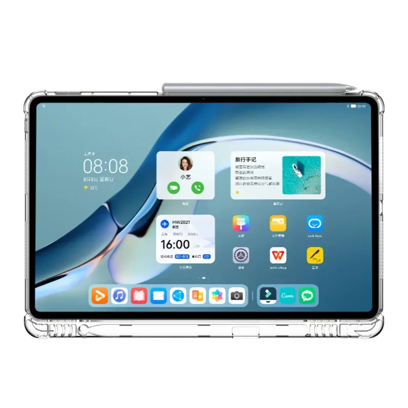Capa Pencil Solt para Lenovo Legion Y700 Xiaoxin Pad Pro Capa para Tablet Transparente Macio Canto do Air-bag Suporte para Caneta 11.2 11.5 12.6 Plus - Imagem 6