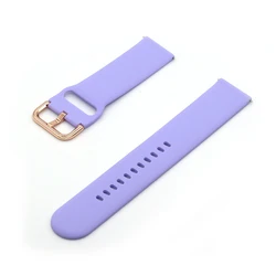 Rose Gold Buckle Silicone Wristband Strap, 20mm/22mm for Strap width 20mm (Color 20)