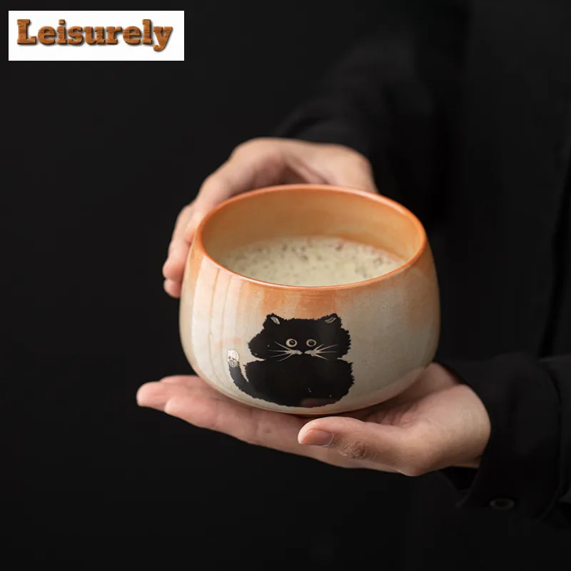 Wood-fired Porcelain Zhiye Cat Ceramic Matcha Set Tea Ripped Brush Stand Matcha Bowl Baibenli Tea Spoon Set Tea Making Tools