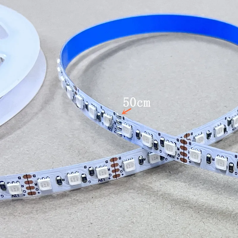 5미터 12V 3535 5mm 8mm 10mm RGB 120LED LED 스트립 라이트 RGB 7색 DC12V 5M IP20 비방수 2835