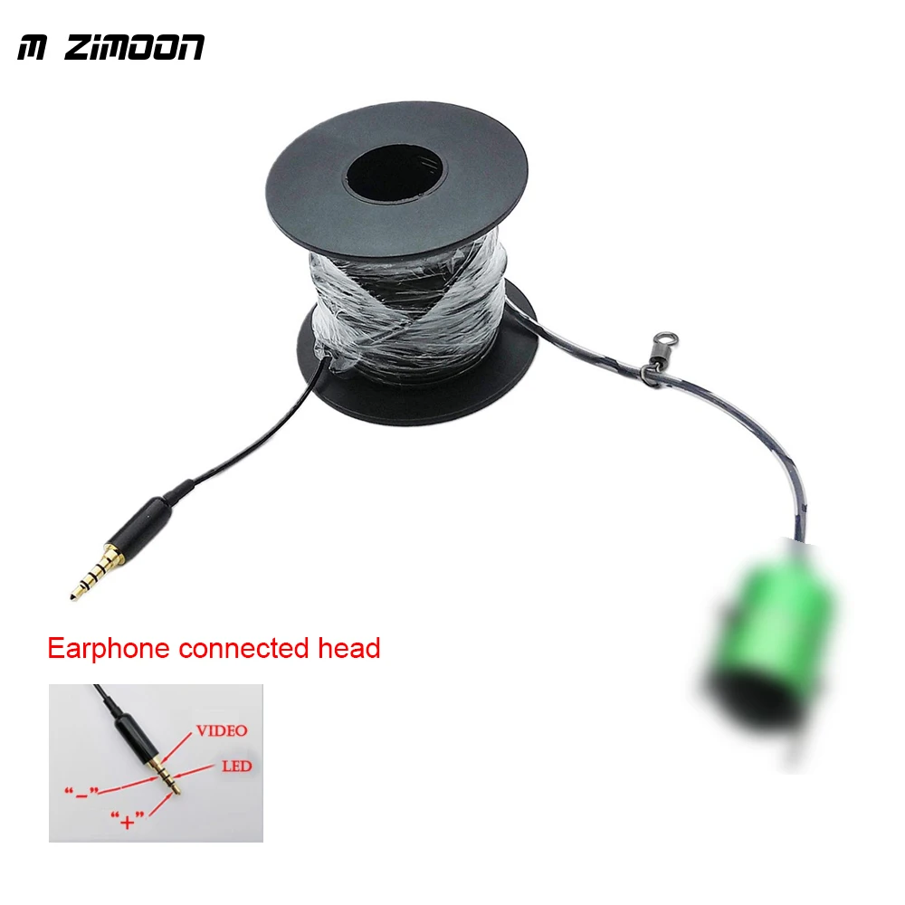 Fishing Camera Cable 15m/20m/30m for Fish Finder 3.5mm Earphone HD/SD Transmission Wire fishing accessories,fish finder