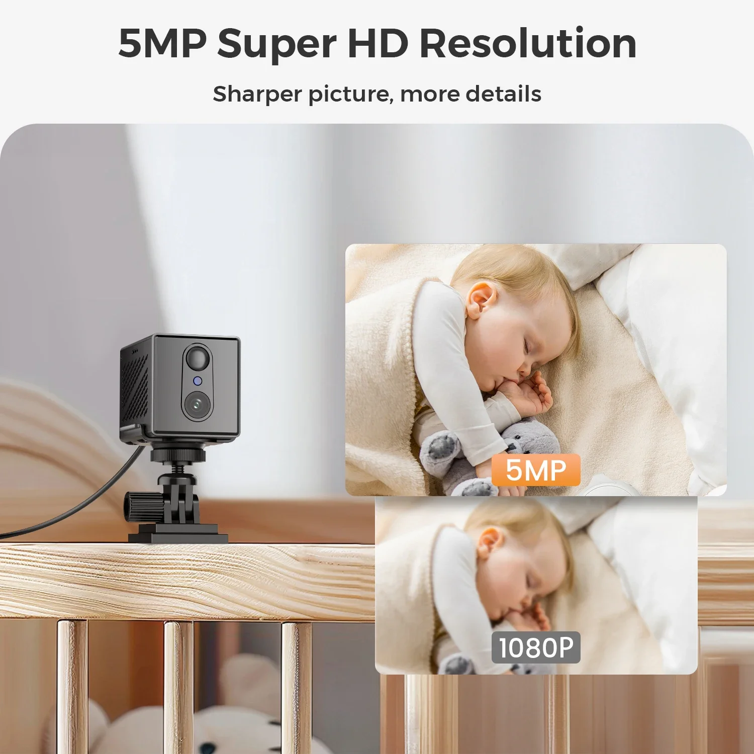 OKAM PRO 4G HD 5MP Wifi Camera Mini Wireless Surveillance Camera 2400mAh Battery Powered PIR Human Detection Security Protection 3
