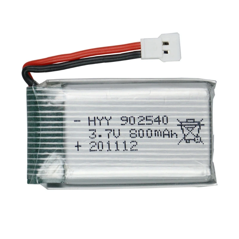 

2024 New 3.7V 800mAh 902540 Lithium For Syma X5C X5S X5SC X5HW X5HC Quadcopter