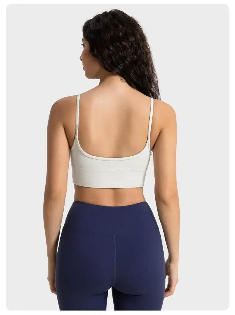 Lemon Lady Heart Collar Sports Bra Yoga Running Fitness Vest Sling Lycra Fabric High Elastic Belt Beautiful Back Sexy With Logo