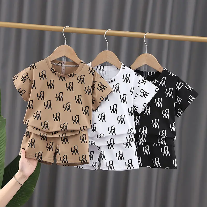 Mode Kinder Kurzarm Tops Shorts Kleidung Set Junge Sommer Kinder Kleidung Sets T-Shirt Shorts 2 stücke Outfits Trainings anzüge