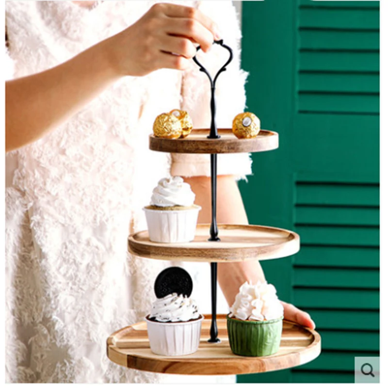 Support à Gâteaux Rond en Bois à 2/3 Niveaux, Original, pour ixde Mariage,  à Dessert, Auto-assistance, 73 - AliExpress