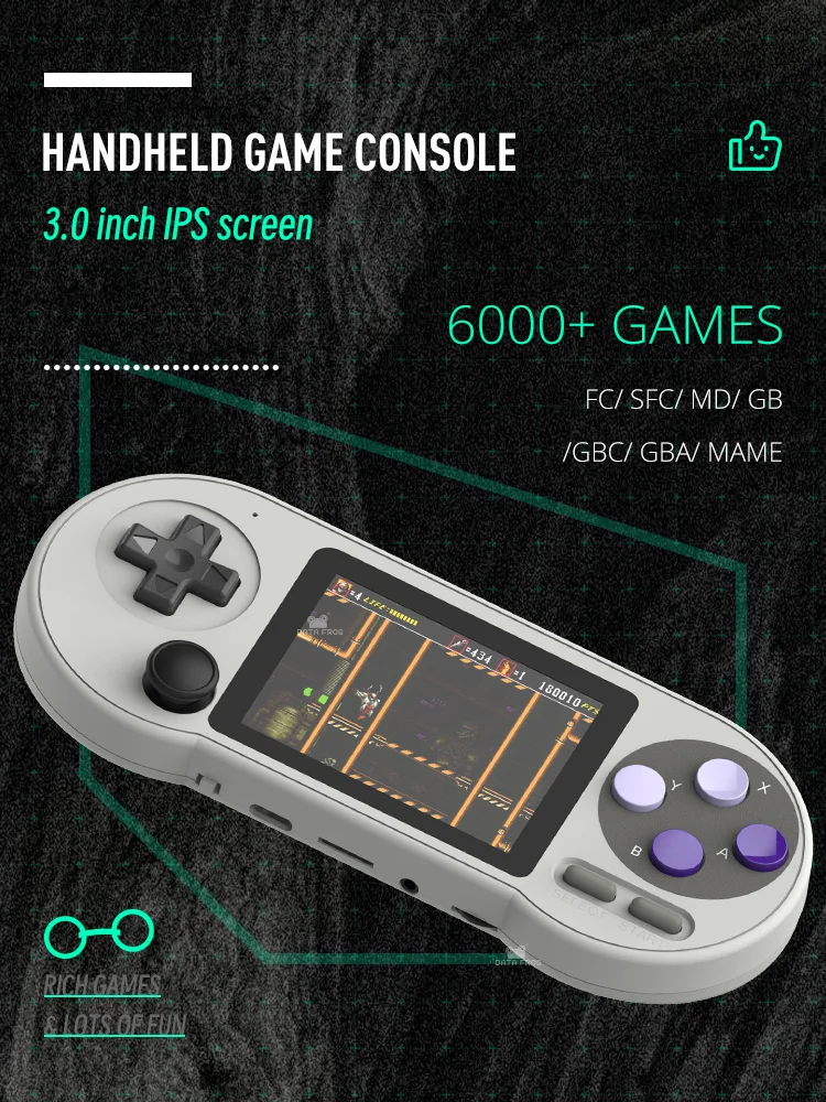 ゲーム DSlite PSP2000 DATA FROG SF2000 Portable Handheld Game Console 3 Inch IPS