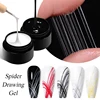 MEET ACROSS 5ml Silver Gold Spider Drawing Gel Nail Polish Spider Wire Drawing Painting Liner Nail Art Gel Varnish DIY Manicure 2