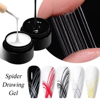 MEET ACROSS 5ml Silver Gold Spider Drawing Gel Nail Polish Spider Wire Drawing Painting Liner Nail Art Gel Varnish DIY Manicure 2