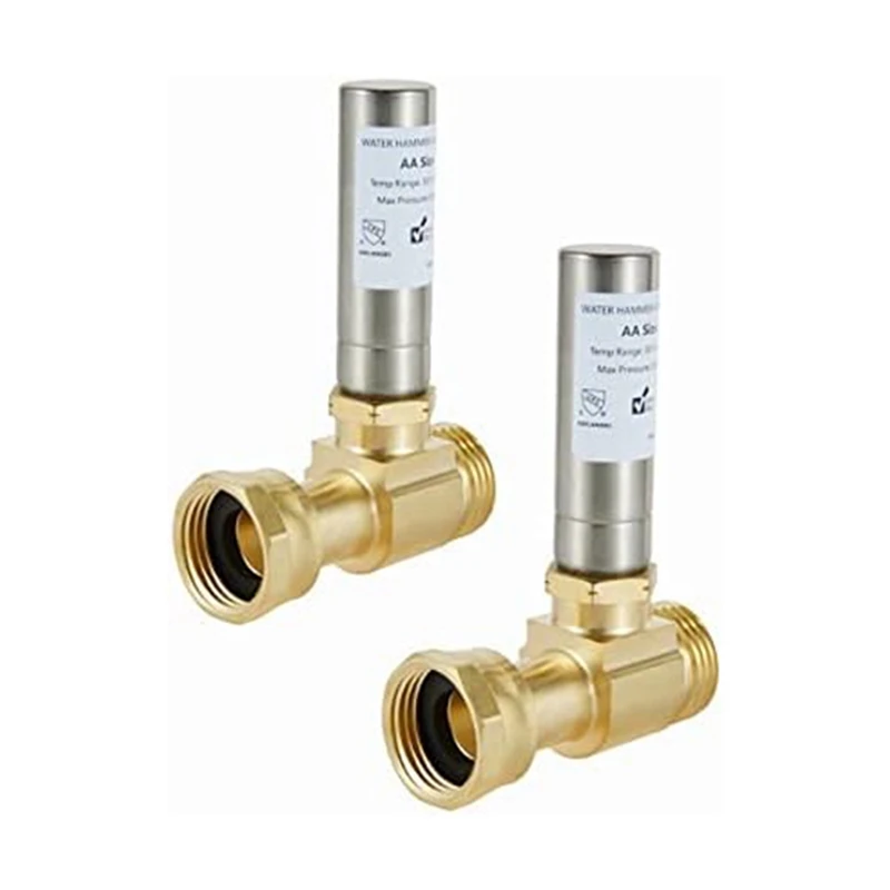 

S-241 Stainless Steel Water Hammer Eliminator For Washing Machines, 3/4 Inch Rotary Joint, Easy To Use Fine Workmanship 2PCS