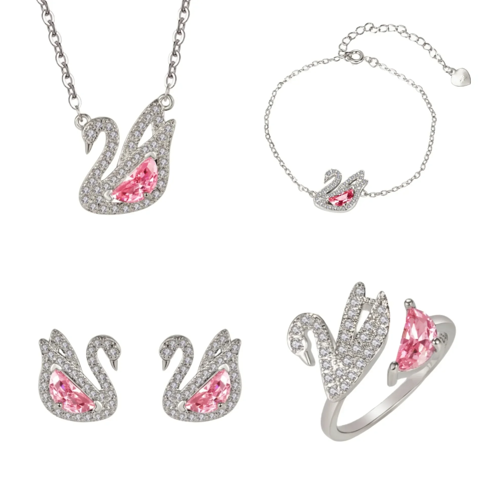Chain Necklace Zinc Alloy Swan Pendant Female Simple Generous Fresh Elegant Neck Jewelry Girl Holiday Birthday Gift