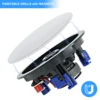 Herdio 4 Inch Ceiling Mounted Speaker Recessed Ceiling Wall Waterproof Speaker For Bathroom kitchen living Room Office 3