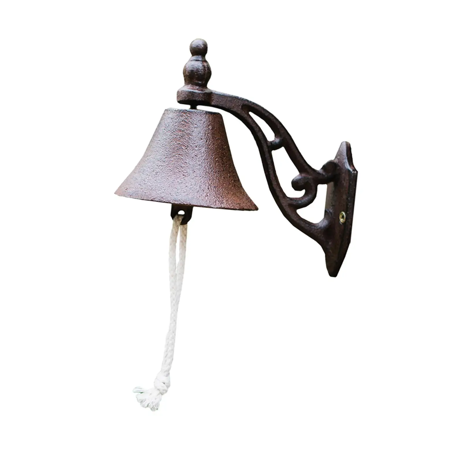 

Cast Iron Doorbell Outdoor Dinner Bell Manually Shaking Doorbell Decorative Entry Door Bell Ornament for Farm Yard Gate