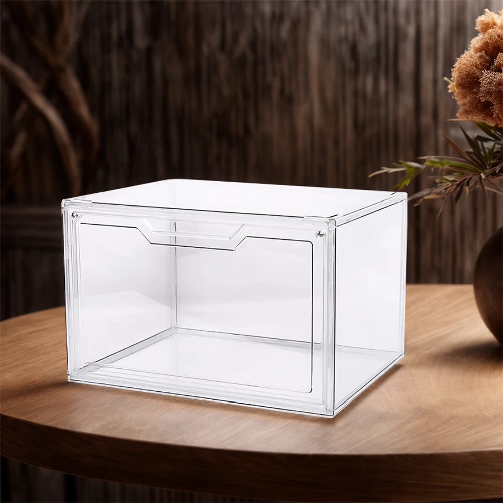 Acrylic Transparent Shoe Box Clear Shoe Organizer with Lid Plastic Shoe Storage Box Stackable for Boots Sneakers Shoes 4