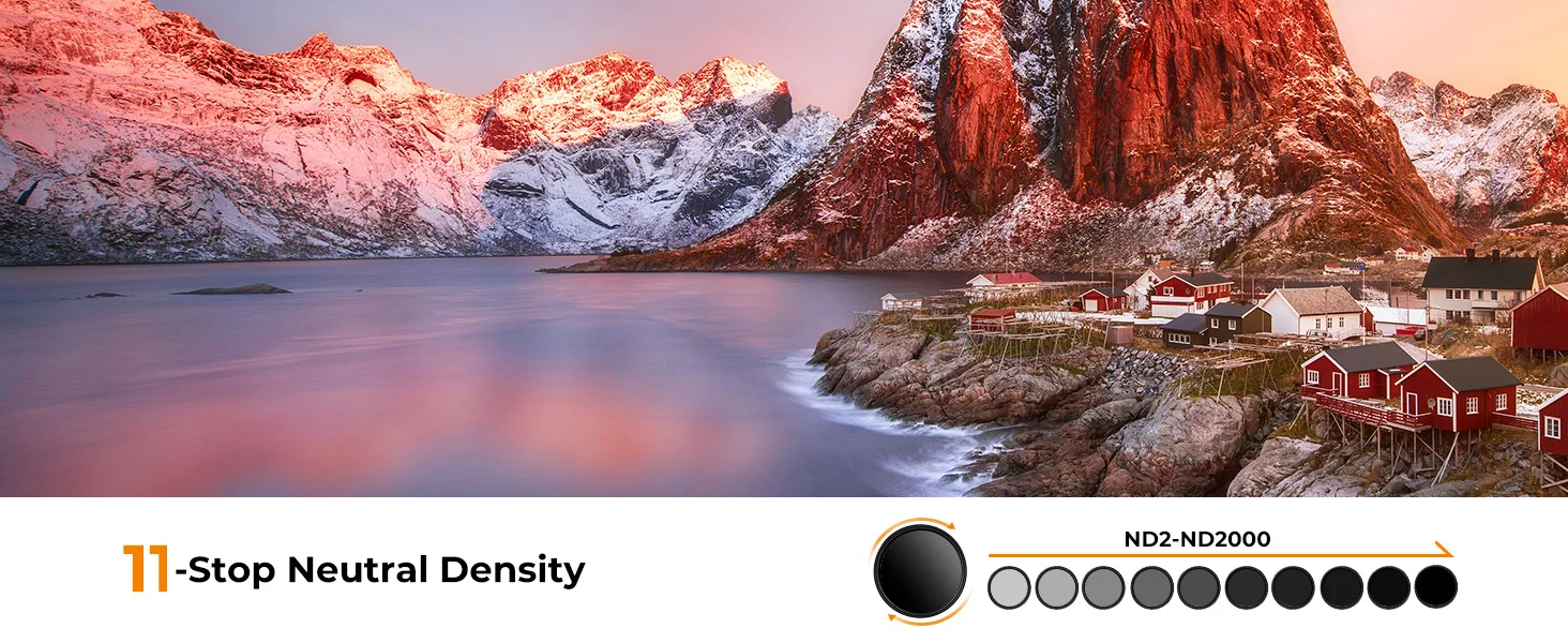 Description Picture 3 of itemK&F Concept ND2-ND2000 Filter (1-11 Stops) 3 Pcs Cleaning Cloths Variable Neutral Density for Camera Lenses Nano-K Series Filter