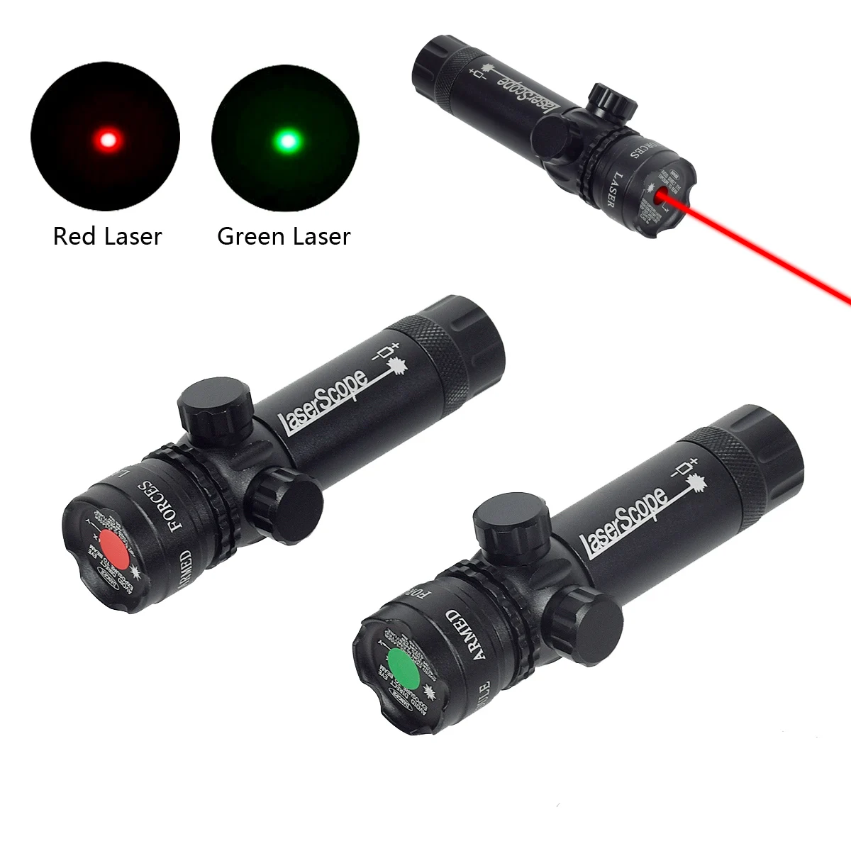 Tactical Hunting Red Green Dot Laser Pointer Sight 20mm Rail 25.4mm Scope Ring Riser Mount Pressure Switch Mount