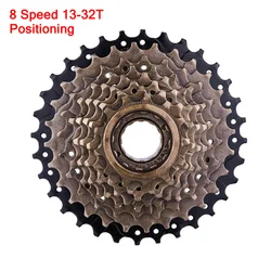 High-Performance Folding Road Bike Freewheel with Variable Speed Gear and Stainless Parts (8s 13-32T Black B)