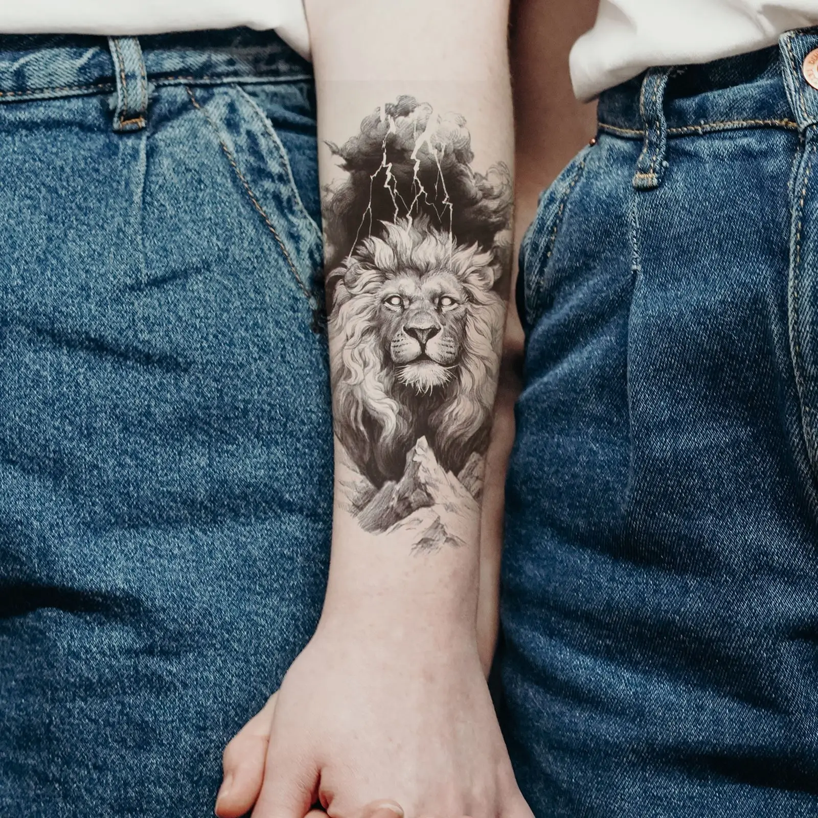 6 Sheets Temporary Tattoos Waterproof Decal Full Arm Tattooing Decals Craft Paper Fake Tattoo Sticker for Hand Arm Pattern