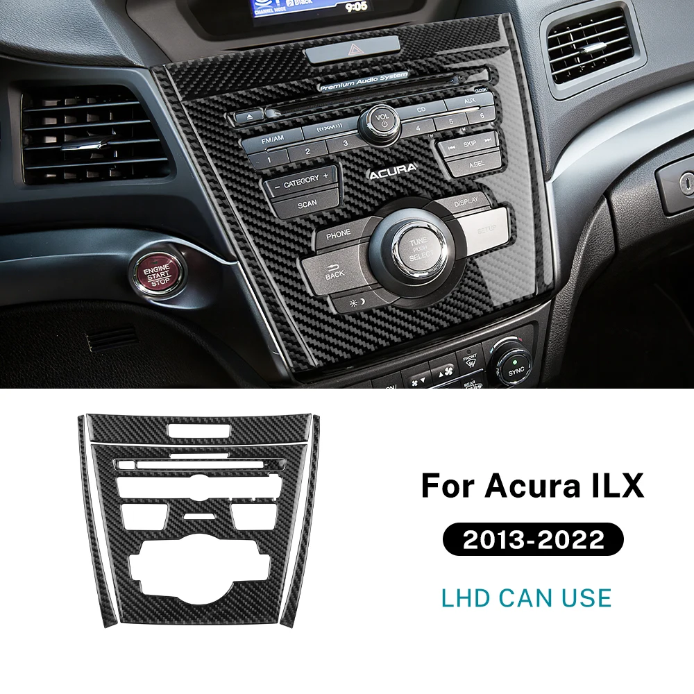 Deluxe Soft Carbon Fiber Car Center Console Screen Sticker