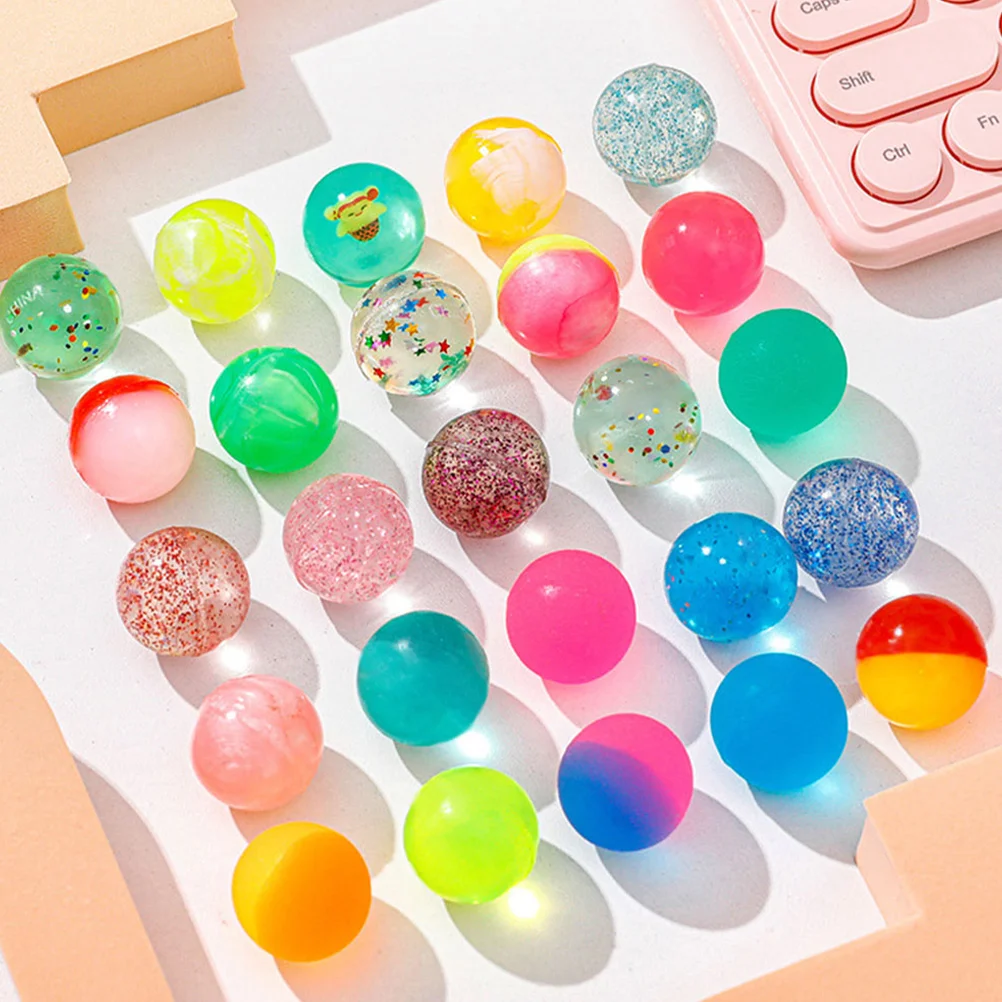

25mm Rubber Mini Bouncy Balls Colorful Elastic Jumping Balls High Bounce Toy Kids Sport Games Party Favors