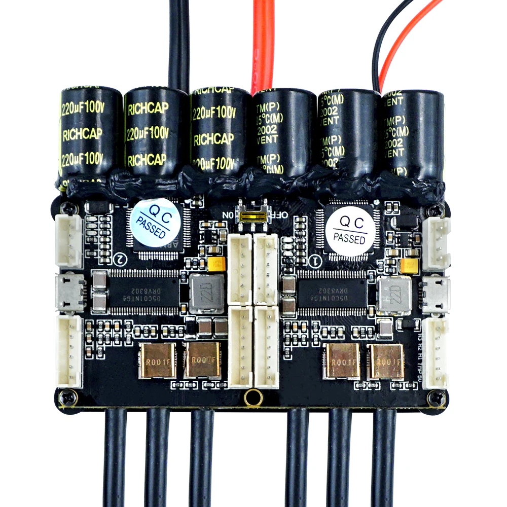 

Electronic Speed Controller For Rc Ship Boat Dual Fsesc4.20 100a (based On Vesc 4.20 ) With Anodized Aluminum Heatsink Flipsky