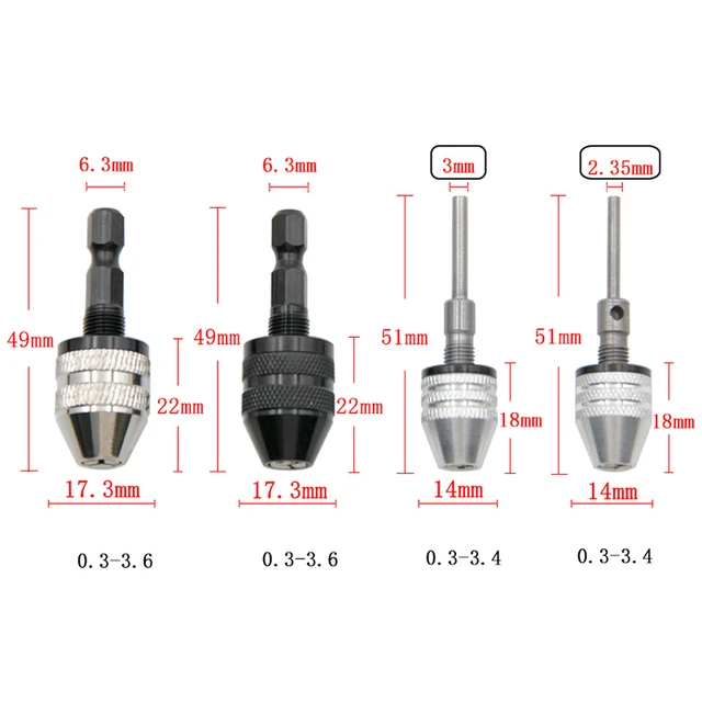 Mandrin hexagonal 0.3-8.0 6.35mm, tournevis à Impact, adaptateur