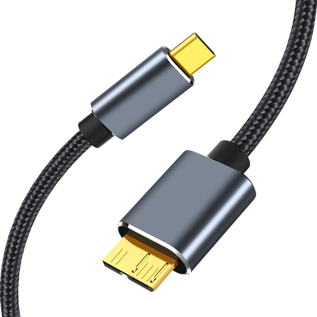 C to Micro B Cable USB 3.0 Type C 5Gbps Data Connector Adapter For Hard Drive Smartphone PC Type C Charger Camera Disk Cord