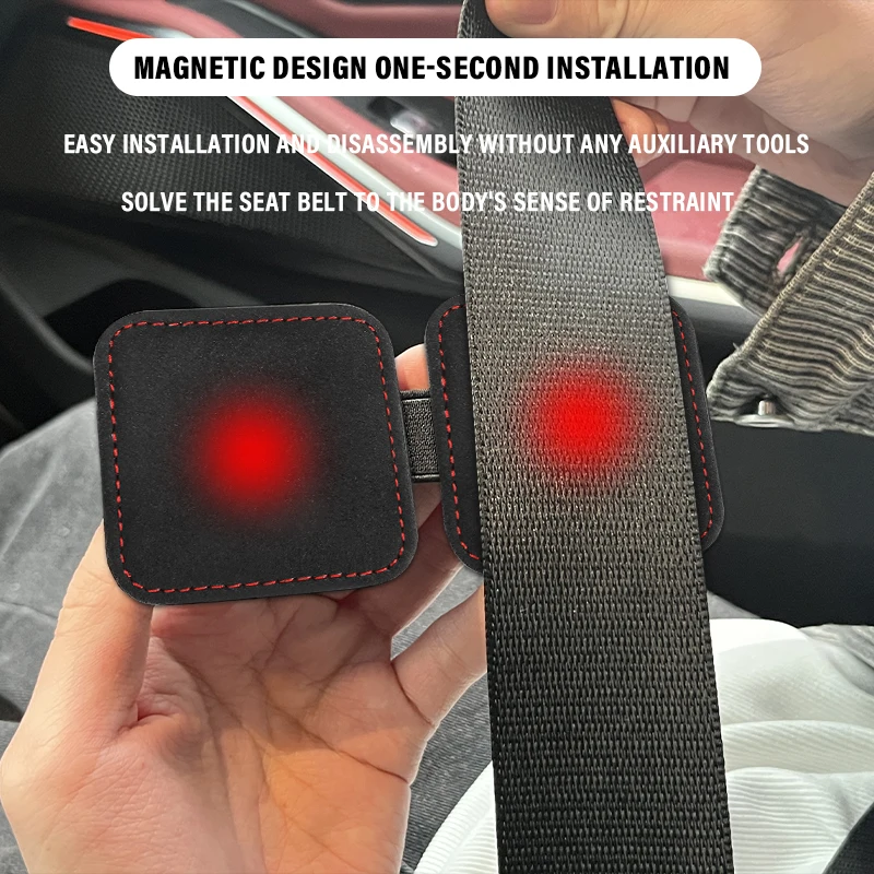 Car Seat Belt Clip Magnetic Safety Belt Fixed Limiter Pu Seat Belt
