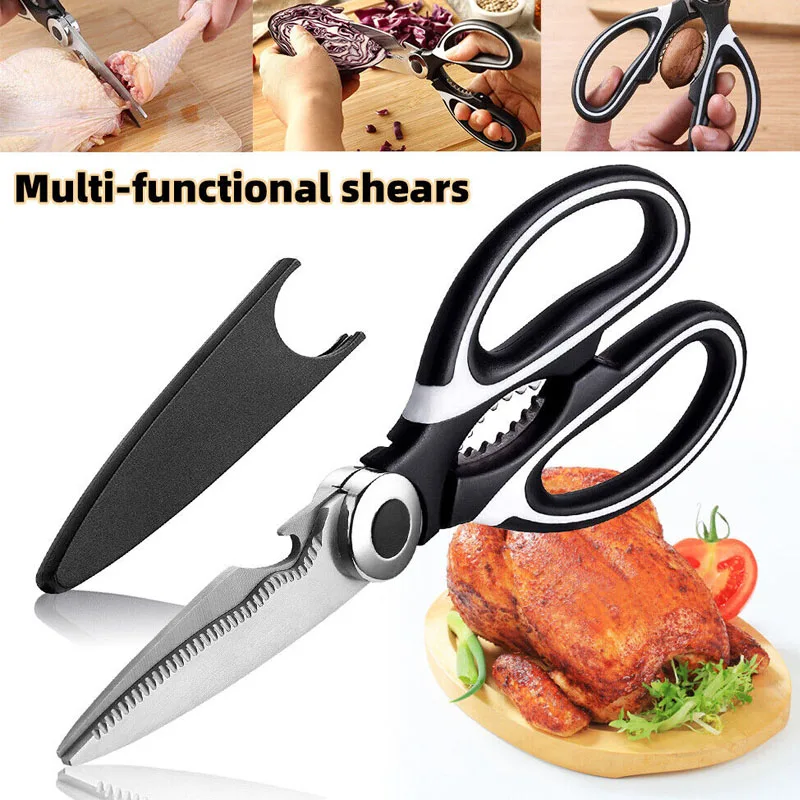 Professional Stainless Steel Kitchen Scissors Chicken Bone Scissors High  Hardness Food Bone Meat Fish Crab Cutting Scissors - AliExpress