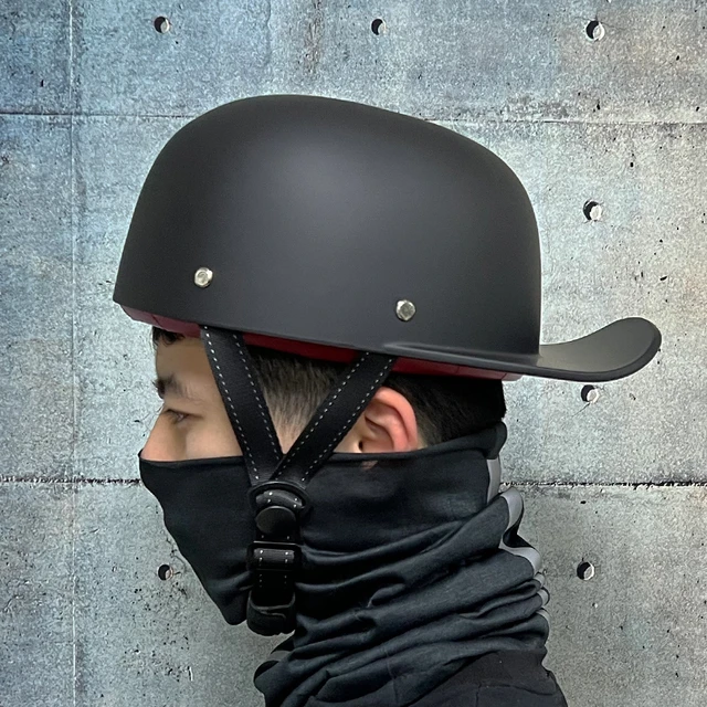 Motorcycle Half Helmet Baseball Cap, Half Head Helmet