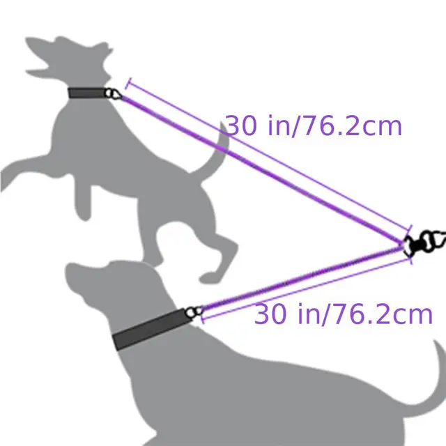 Collars for Dogs Reflective Dual Leash - No Tangle Walking Leash Suit Dog Collar Pets Accessories 3