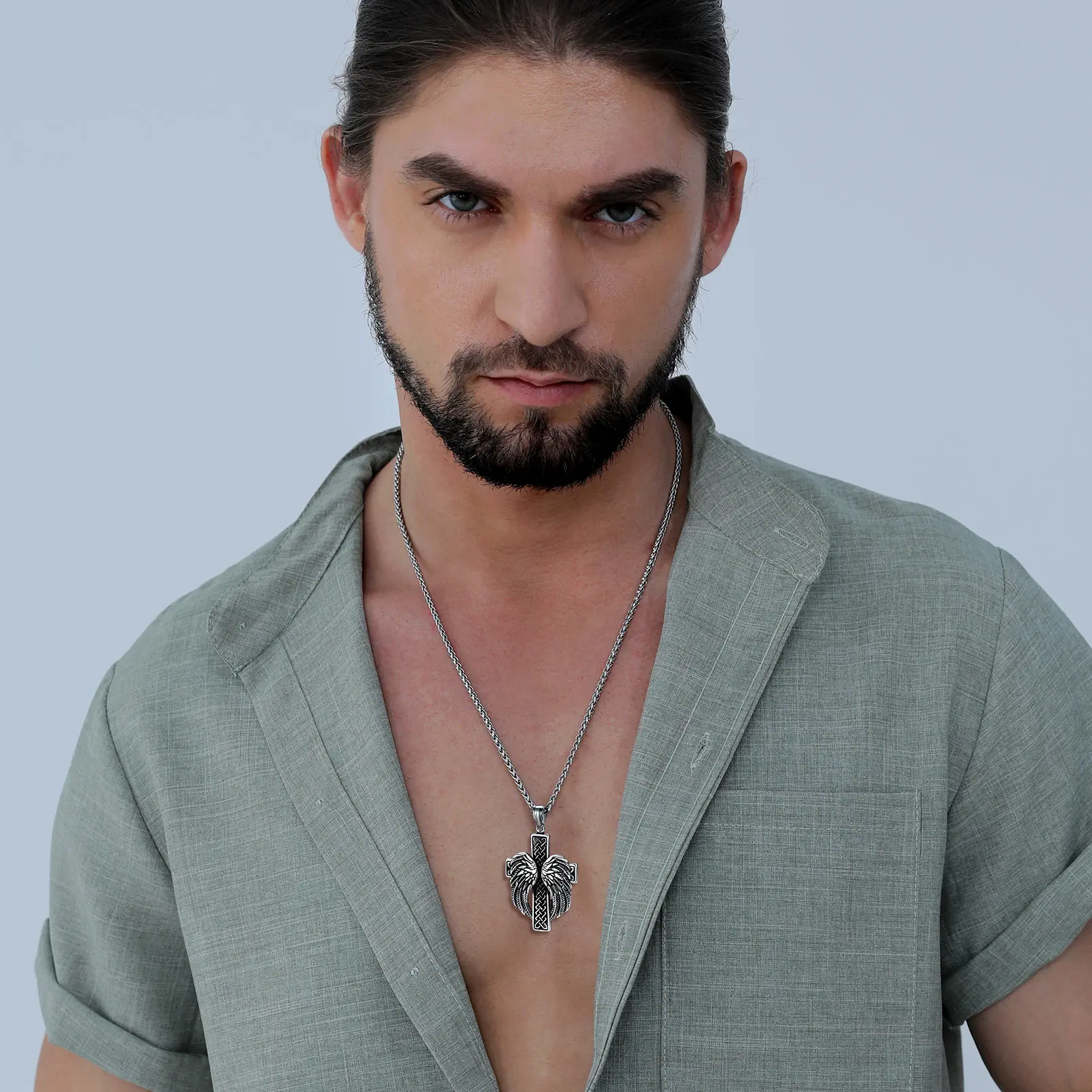 Christian Cross Prayer Necklace Jewelry
