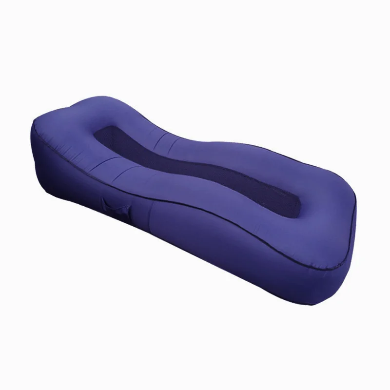 Inflatable Sofa Bed Outdoor Foldable Inflatable Sofa Lounge Couch Sleeping Bed Portable Foldable Air Travelling Beach Lounge
