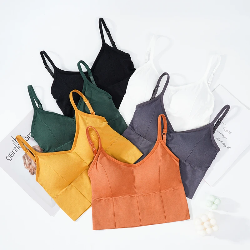 Women Seamless Bralette Sexy Crop Top Underwear Seamless Strap Tube Sensual Lingerie Beautiful Back Bra women tube tops