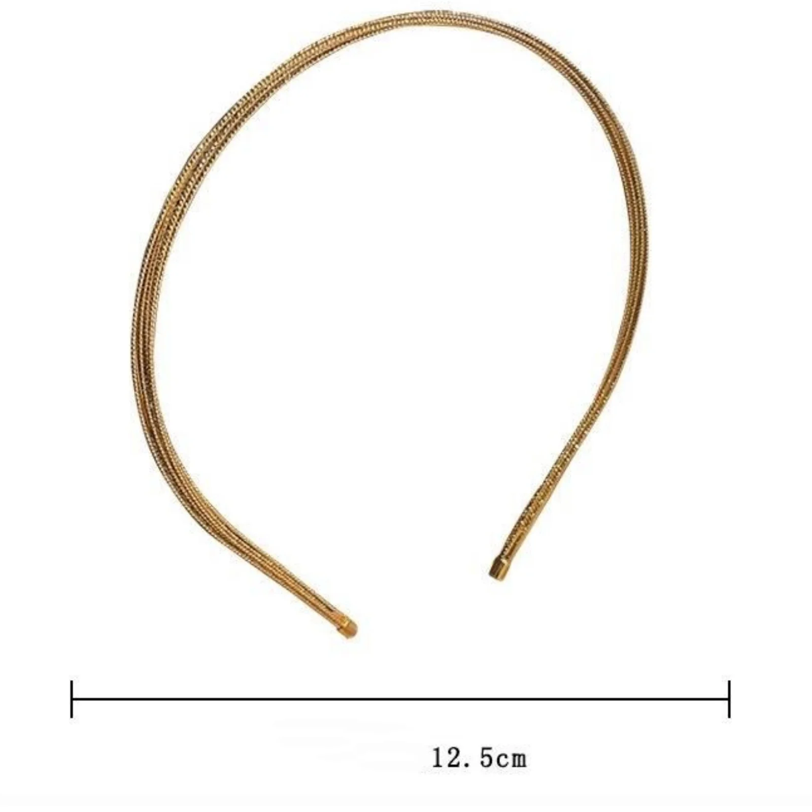 1PC Gold Multi - Strand Headband, Elegant Hair Accessory for Updos, Stylish Headpiece for Women, Perfect for Special Occasions