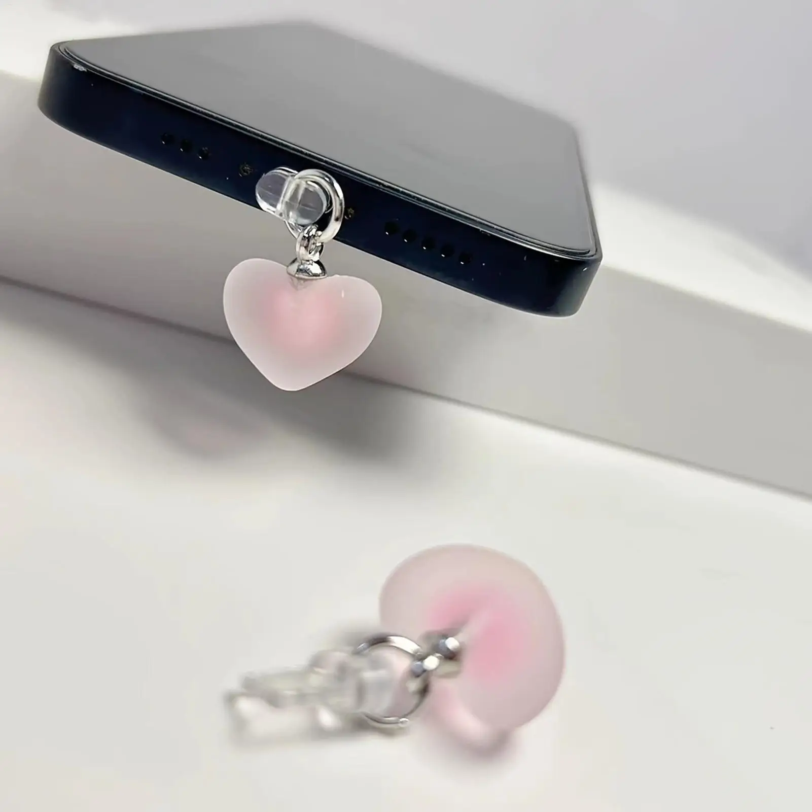 USB C 먼지 커버 전화 충전 포트 커버 유형 C 방진 플러그 하트 모양 컴퓨터 휴대 전화 헤드폰 여성용