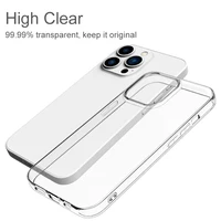 Ultra Thin Clear Silicone Case For iPhone 15 14 13 12 11 Pro Xs Max Mini XR X 7 8 6s Plus 6 SE 2020 2022 2016 5 5S Back Cover 5