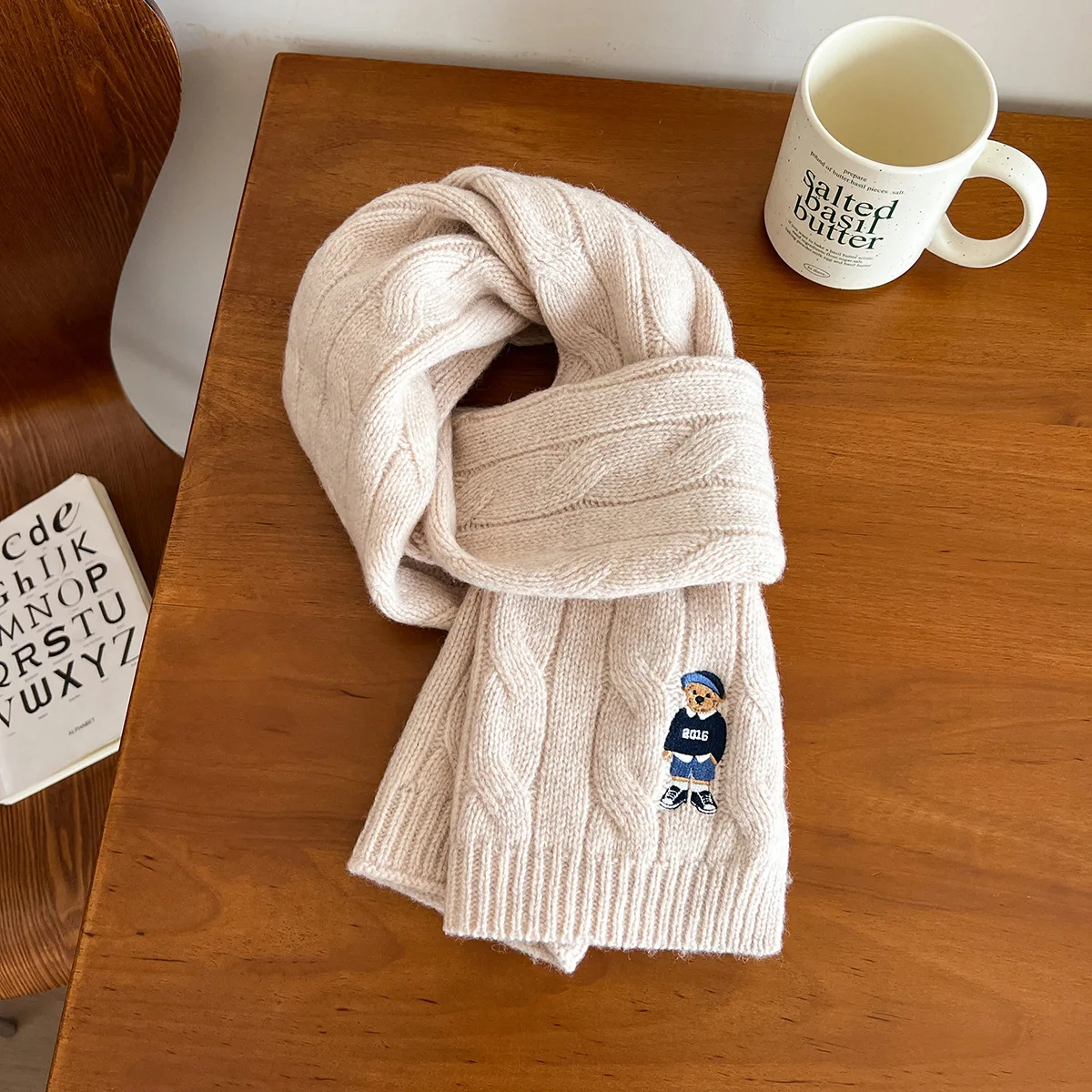 جديد 100 وشاح من الصوف الأسترالي الملتوية كابل متم...