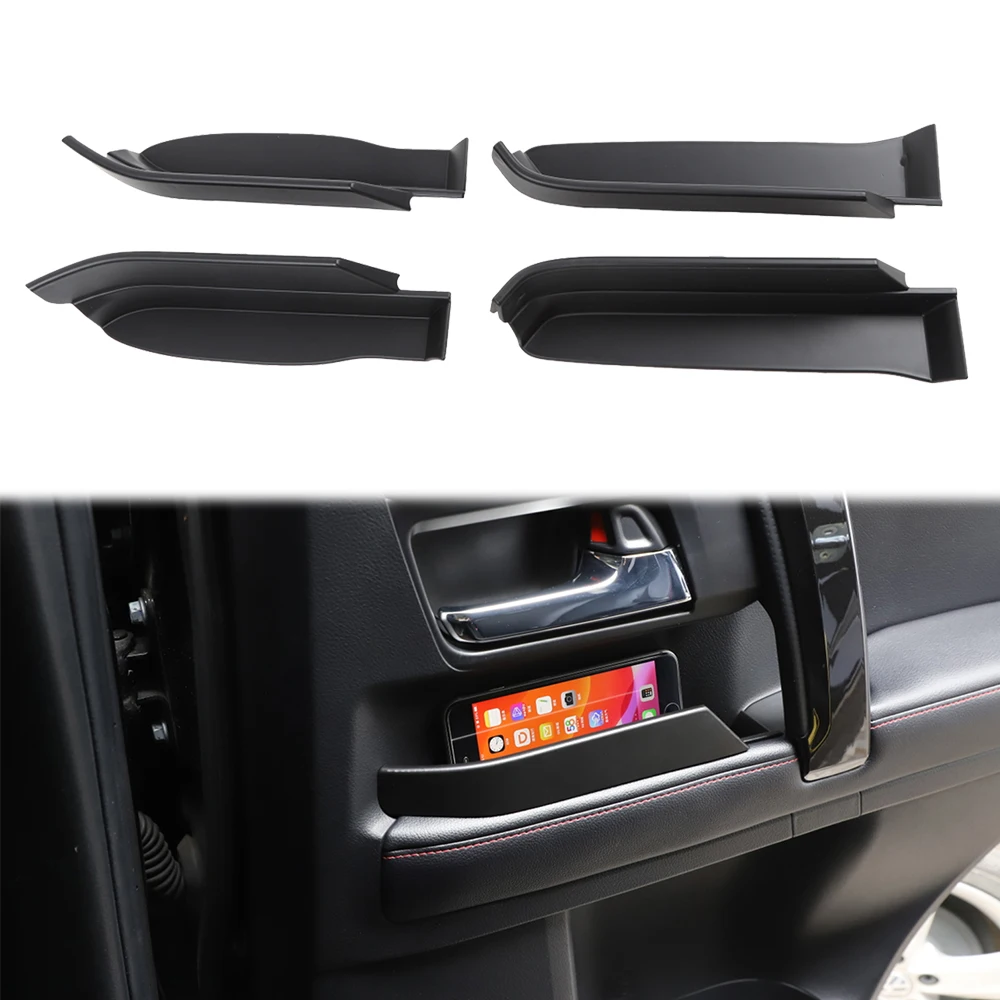 

Door Handle Storage Box Organizer Grab Tray for 4Runner Toyota 2010-2021 ABS Black 4PCS Car Interior Accessories Stowing Tidying