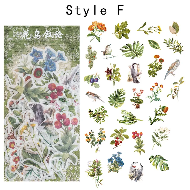 Mr.paper 10 Designs 60 Pcs/bag Vintage Retro Style A Past Series Creative Hand Account Decoration Collage DIY Material Stickers F