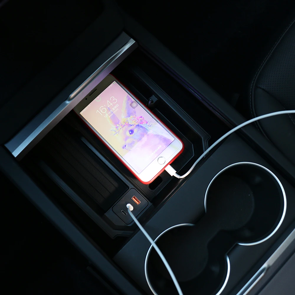 테슬라 모델 3 하이랜드 2024 콘솔 팔걸이 보관 정리함, 내부 보관함 액세서리, USB C 타입 확장 도크