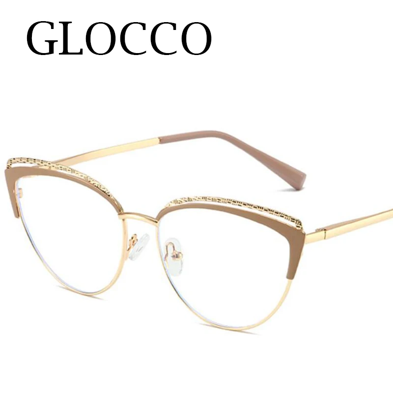 Elegant Hollow White Cat Eye Glasses Frame Women Anti Blue Light Computer Eyewear Fashion Big Frame Reading Glasses Female очки 4